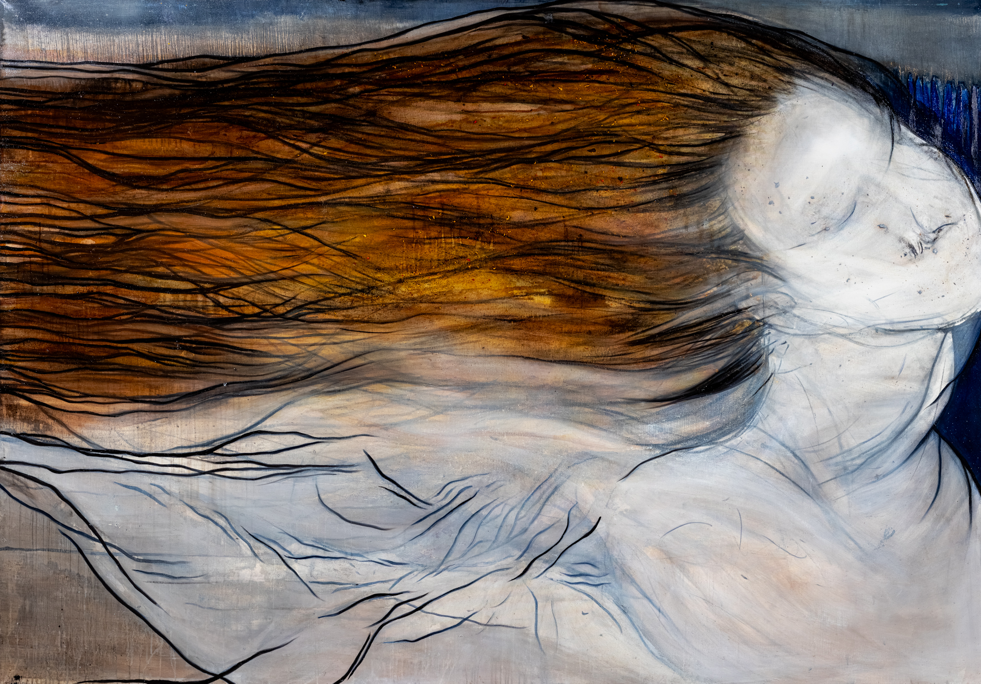 I can fly, oil on canvas, 200x140cm, 2024